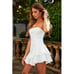 HELLO MOLLY MOON OVER HER SHOULDER DRESS WHITE