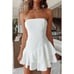 HELLO MOLLY MOON OVER HER SHOULDER DRESS WHITE