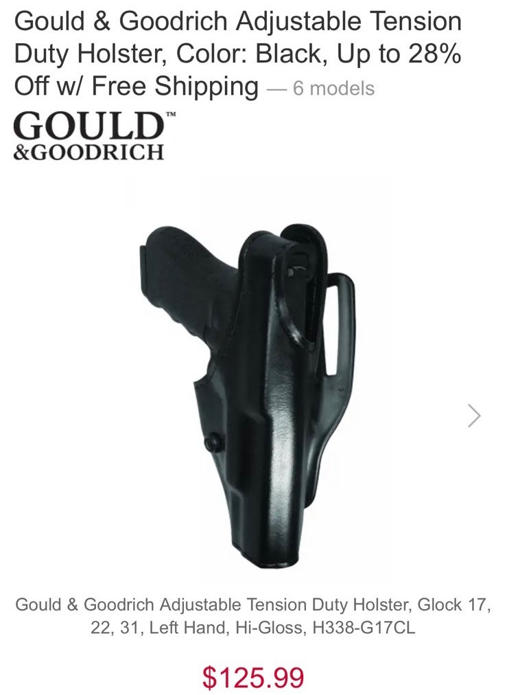 Gould & Goodrich Adjustable tension Duty Holster RH