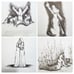 Religious Art Origional Drawing Signed Pen and Ink Scripture Verse (4)