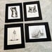 Religious Art Origional Drawing Signed Pen and Ink Scripture Verse (4)