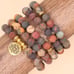 Natural Picture Jasper 108 Mala Beads Healing Gemstone Spiritual Necklace