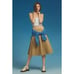 Anthropologie Pernille Rosenkilde Strapless Pinstripe Cotton Crop Top Size XL