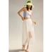 Anthropologie Pernille Rosenkilde Strapless Pinstripe Cotton Crop Top Size XL
