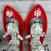 iMove by iNook Snowshoes 23'' Snow Shoes Men Women red white adjustable size