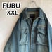 Hip-hop FUBU embroidered logo big size denim jacket B-BOY.