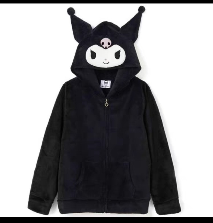 Sanrio Kuromi Zip up fleece Hoodie