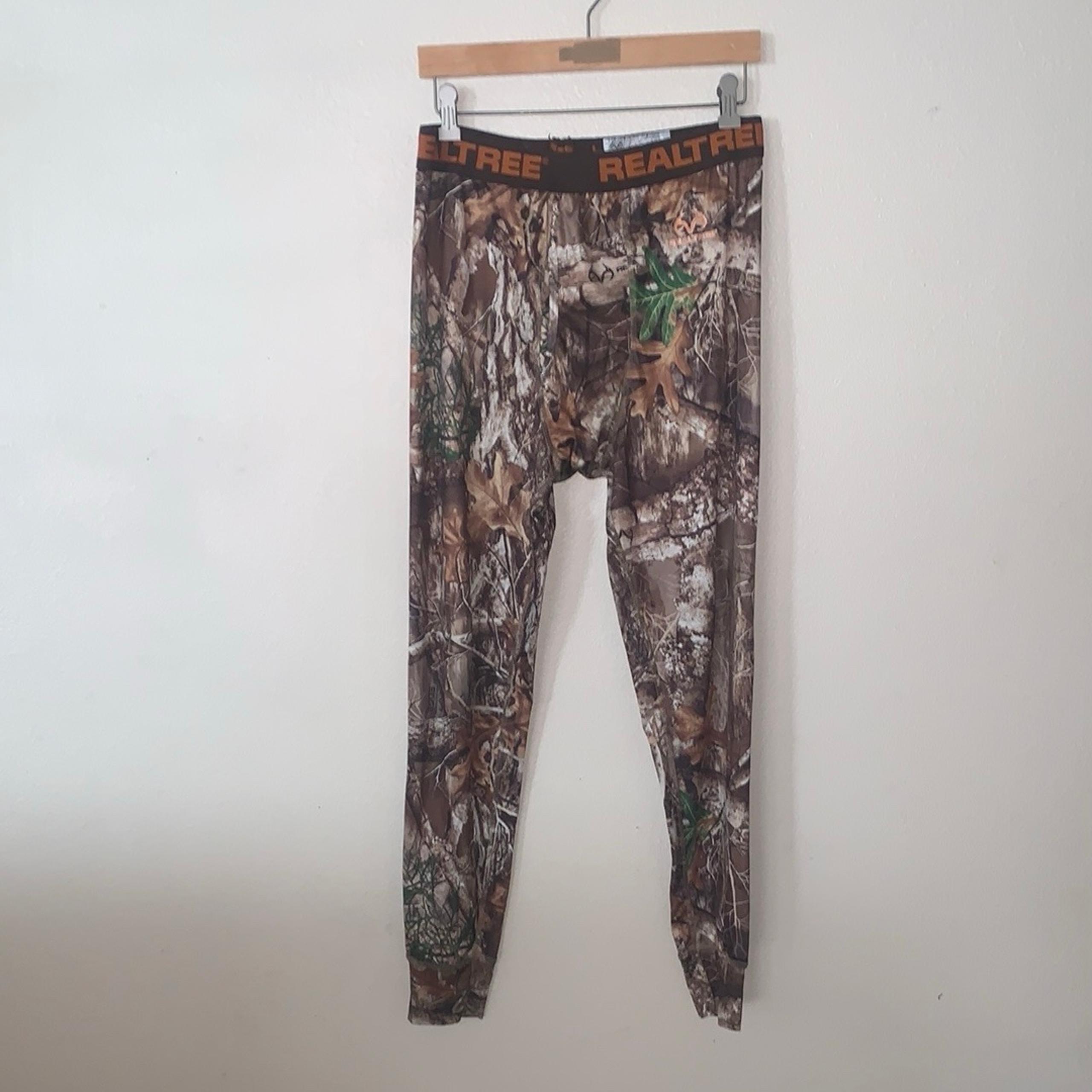 Realtree Camo Durable Elastic Waist Moisture Wicking Odor Resistant Base Layer