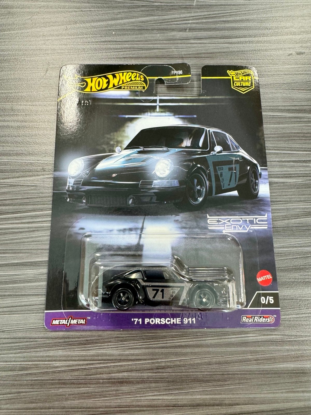 Hot Wheels Premium Exotic Envy Car Culture Black ‘71 Porsche 911 Chase 2024