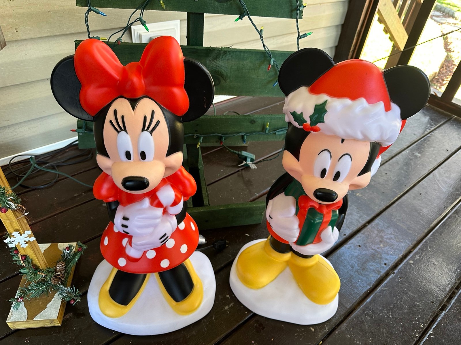 Mickey and Minnie blow mold