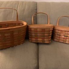 Vintage Beautiful 3 Piece Basket Set