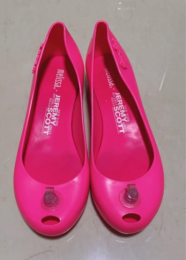 Melissa + Jeremy Scott Ultra Girl Edition Pink Flats US 8