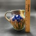 Handmade Linden Hills Pottery LHP Iris Sunrise Flowers Jug Pitcher Kitchenware