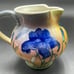 Handmade Linden Hills Pottery LHP Iris Sunrise Flowers Jug Pitcher Kitchenware