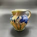 Handmade Linden Hills Pottery LHP Iris Sunrise Flowers Jug Pitcher Kitchenware