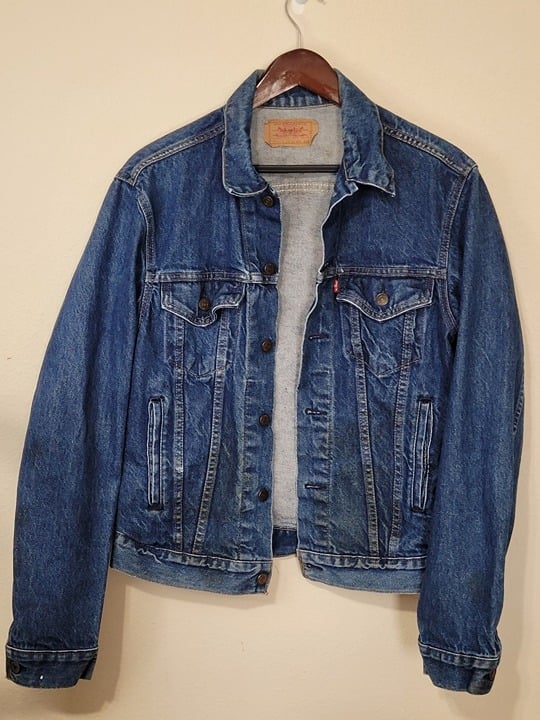 Levis Truckers Jean Jacket Mens 42L Heavyweight Demin Preowned