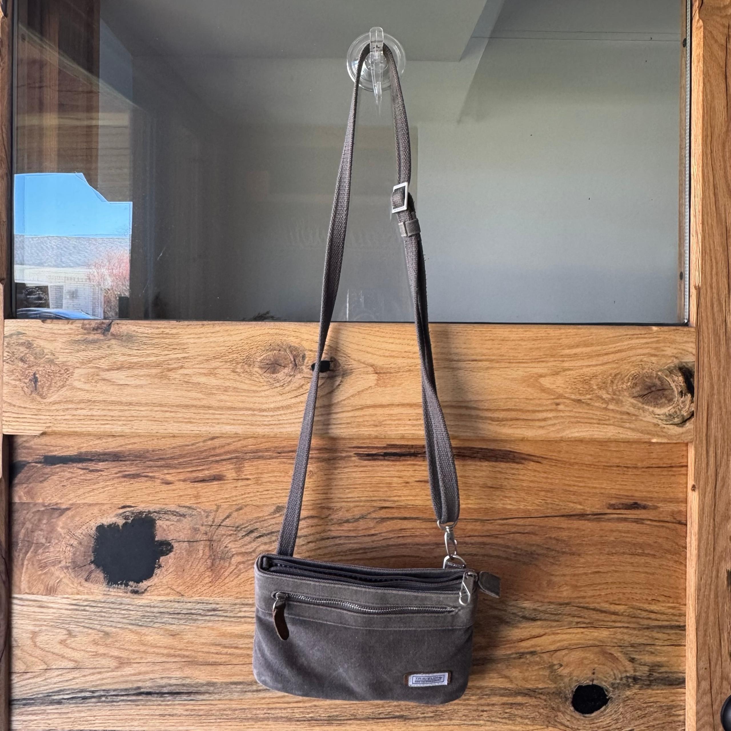 Travelon Anti-theft Heritage Crossbody Bag Gray Women’s S Canvas Trave