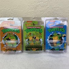 Hot Wheels Teenage Mutant Ninja Turtles Collection Sealed In Protective Cases