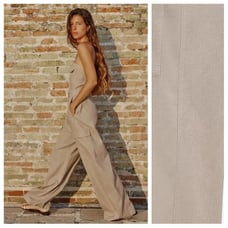 NWT. Zara Linen Blend Cargo Jumpsuit. Size S.