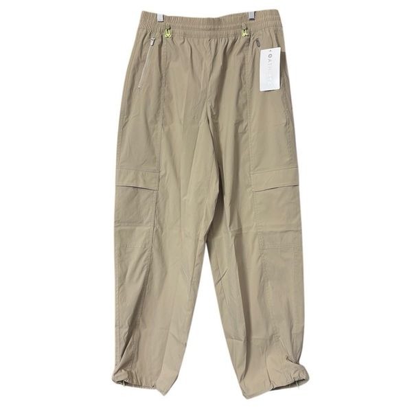 Athleta cascade cargo poplin pant oak lightweight breathable medium NEW
