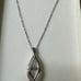 Kay Jewelers sterling silver and floating diamond pendant and necklace