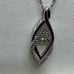 Kay Jewelers sterling silver and floating diamond pendant and necklace
