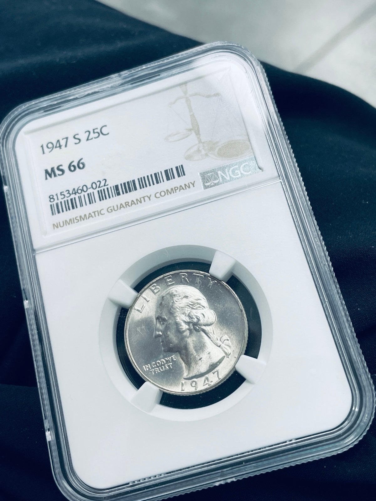1947 s quarter ms66 ngc