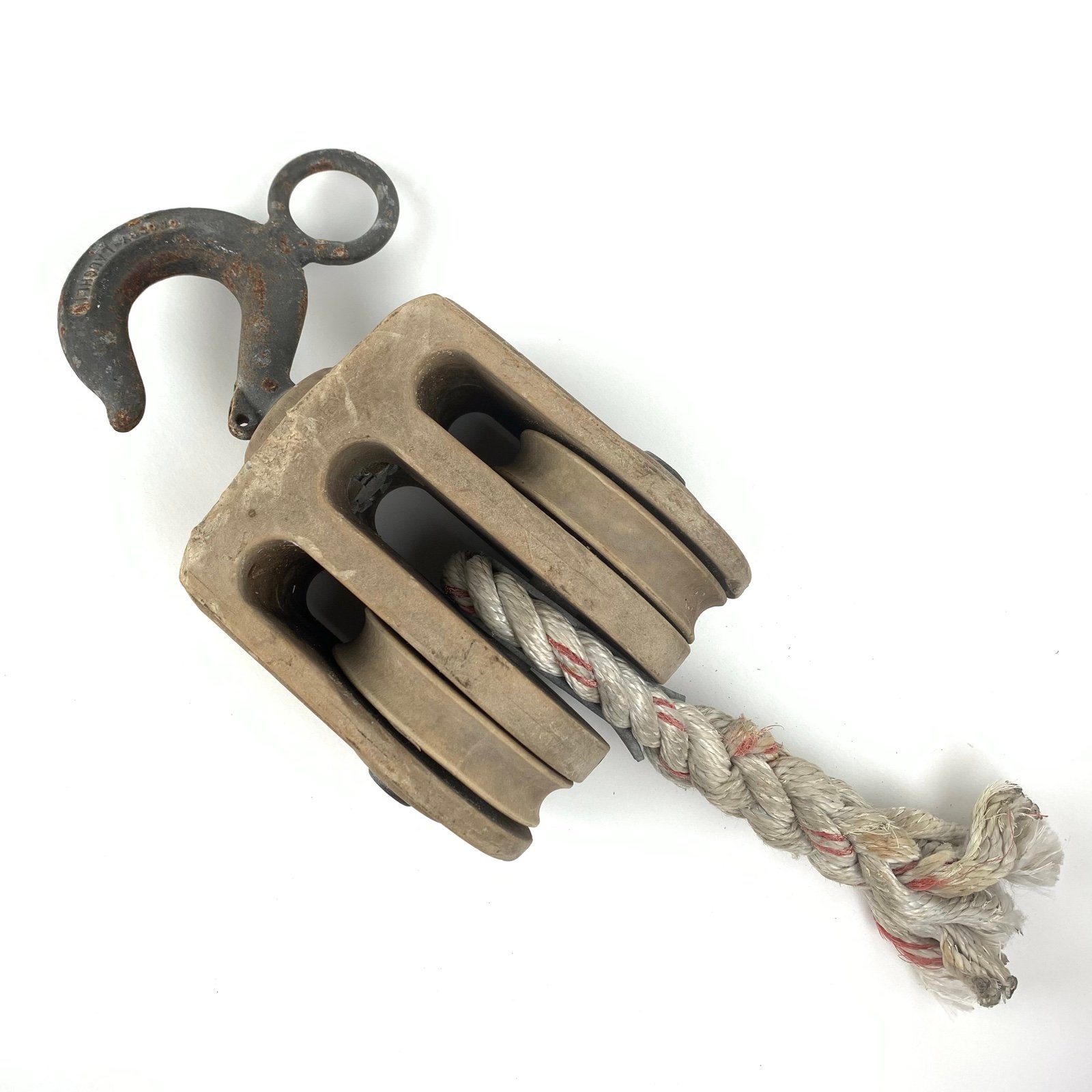 Kearney Polley Pulley Block Crosby Laughlin Hook. 4.5 inch block long X 3.75 i
