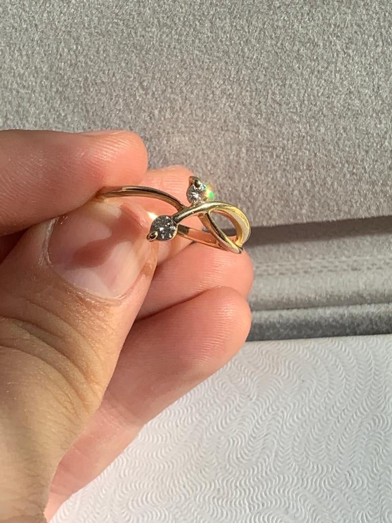 14k gold Natural Diamond ring