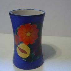 Czechoslovakian Vintage Art Pottery Colorful Mug