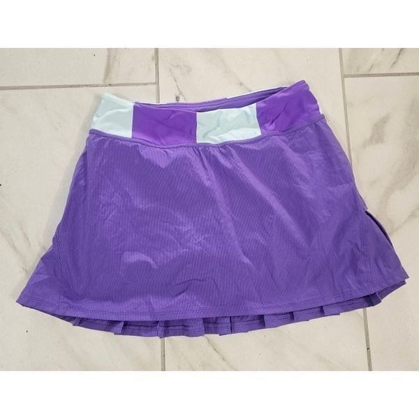 Lululemon Size 4 Tall Purple Pleated Skirt