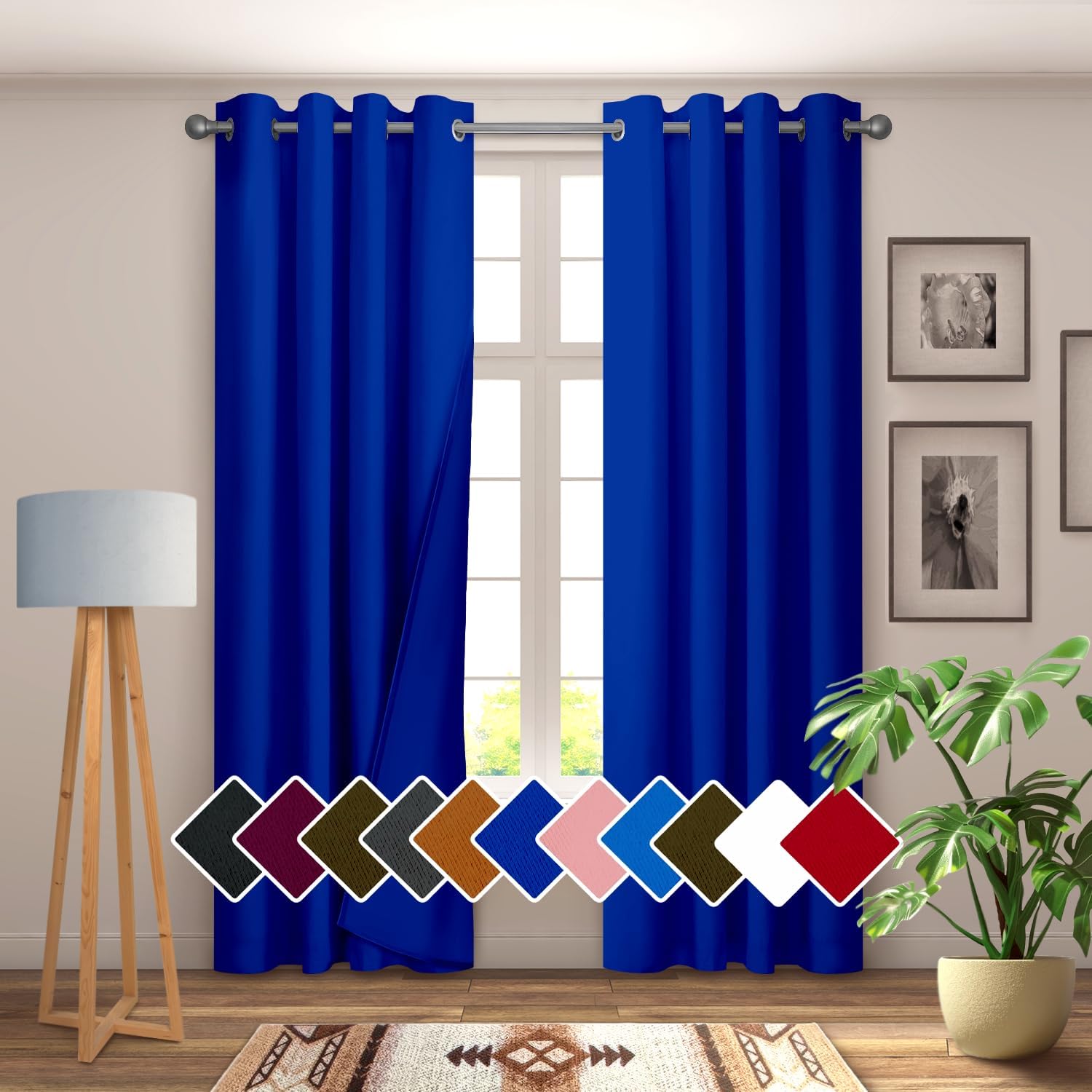 Blackout Curtain set brand new 52x84 Inches each panel 2 panel set