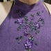 URCHIN MARK EISEN PURPLE STUNNING HALTER SILK CASHMERE KNIT TOP SZ L