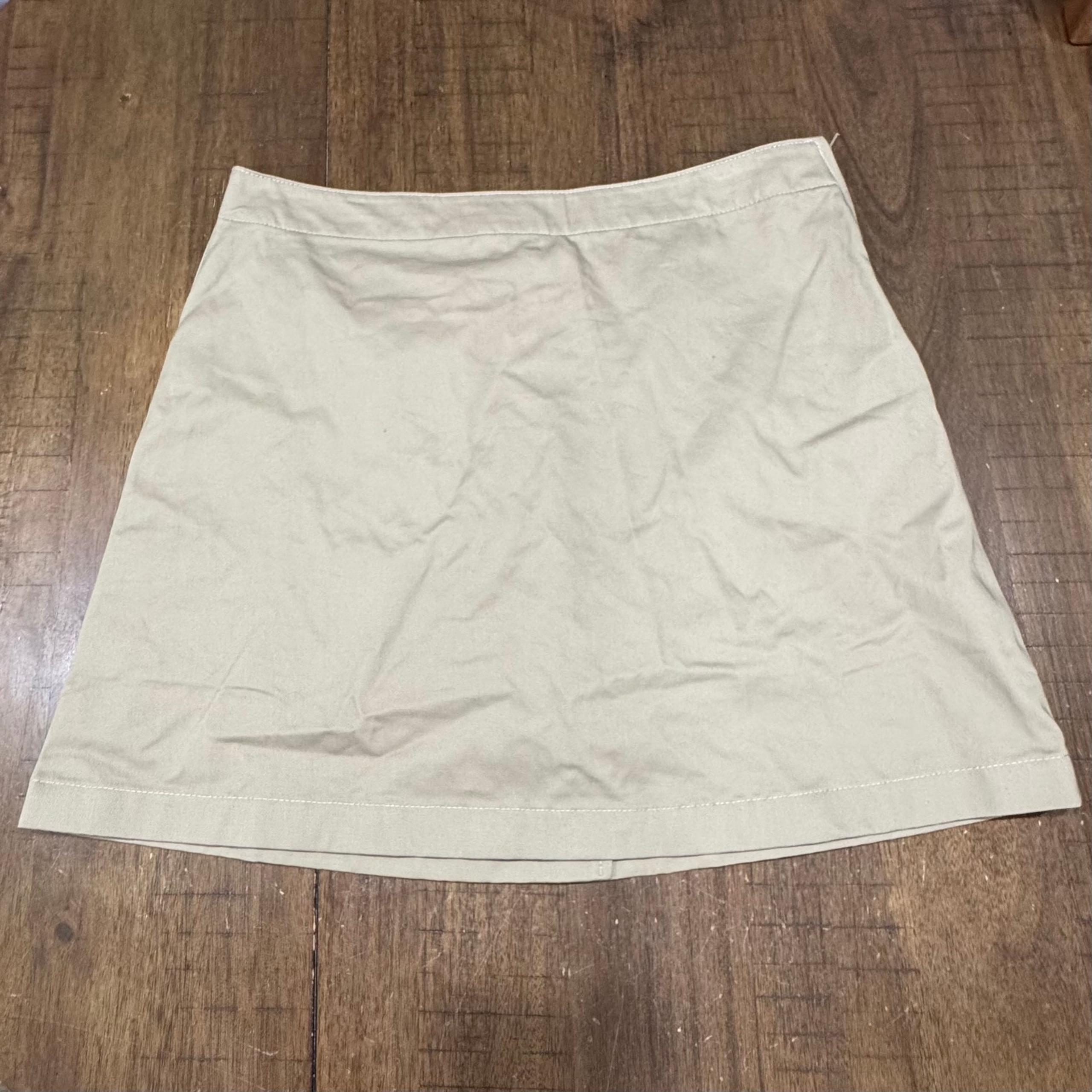Lands’ End Skort Women’s Sz 6 Khaki Uniform Hiking Pickleball Golf Pockets EUC