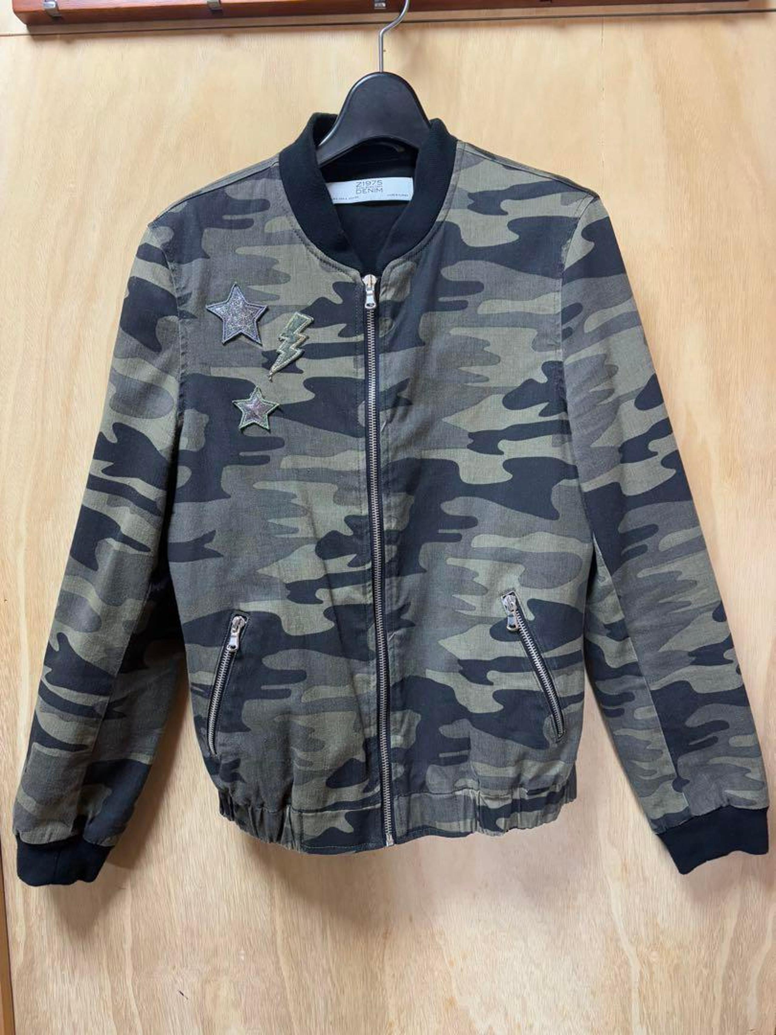 ZARA Camouflage Military Jacket Women's M
