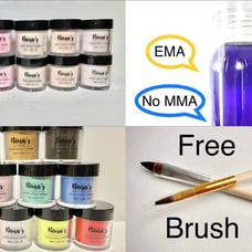 24 pack acrylic powder, monomer, & brush