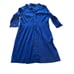 Eileen Fisher - 3/4 Sleeve Button Down Dress in Cobalt Blue - XL