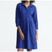Eileen Fisher - 3/4 Sleeve Button Down Dress in Cobalt Blue - XL