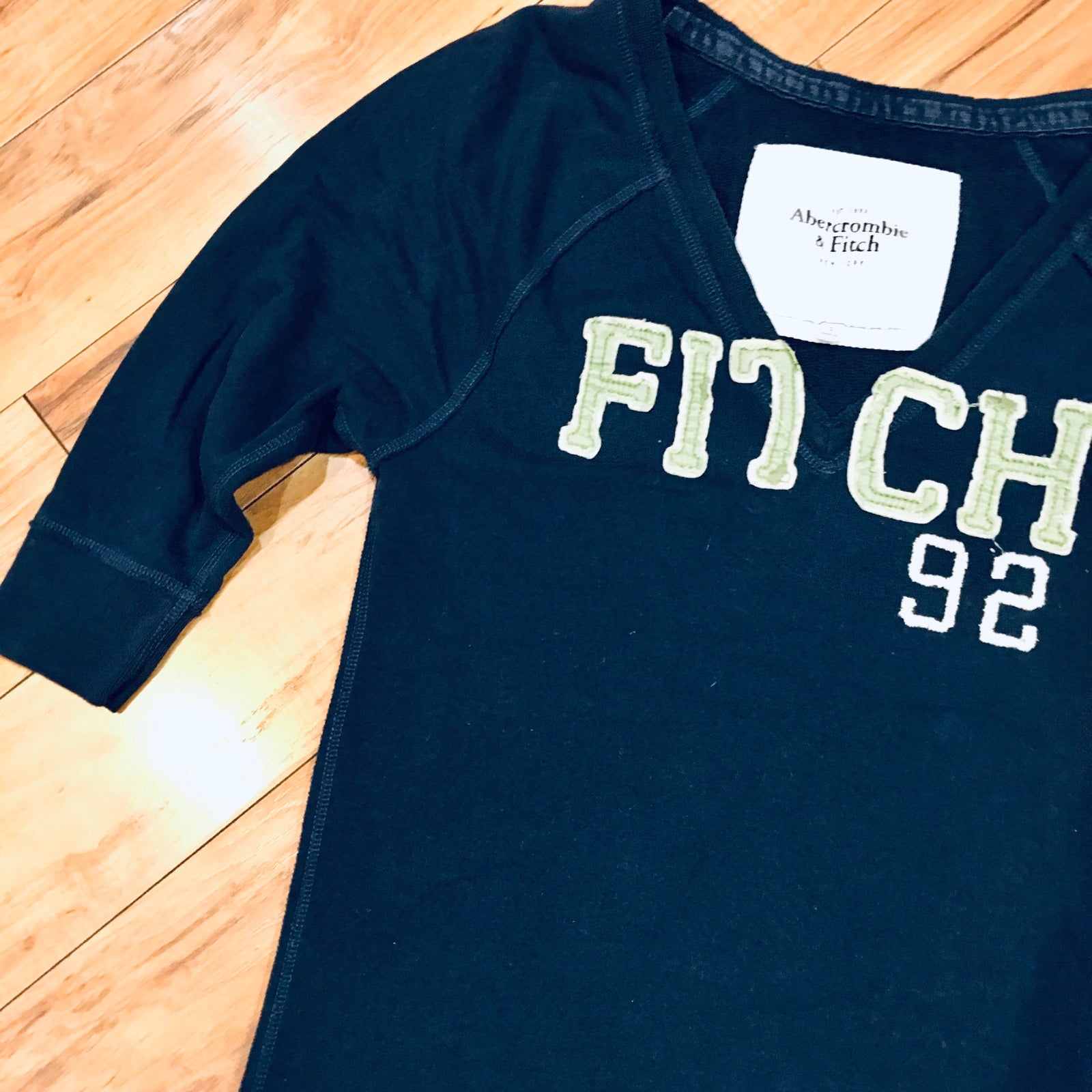Abercrombie vintage navy green sweatshirt small