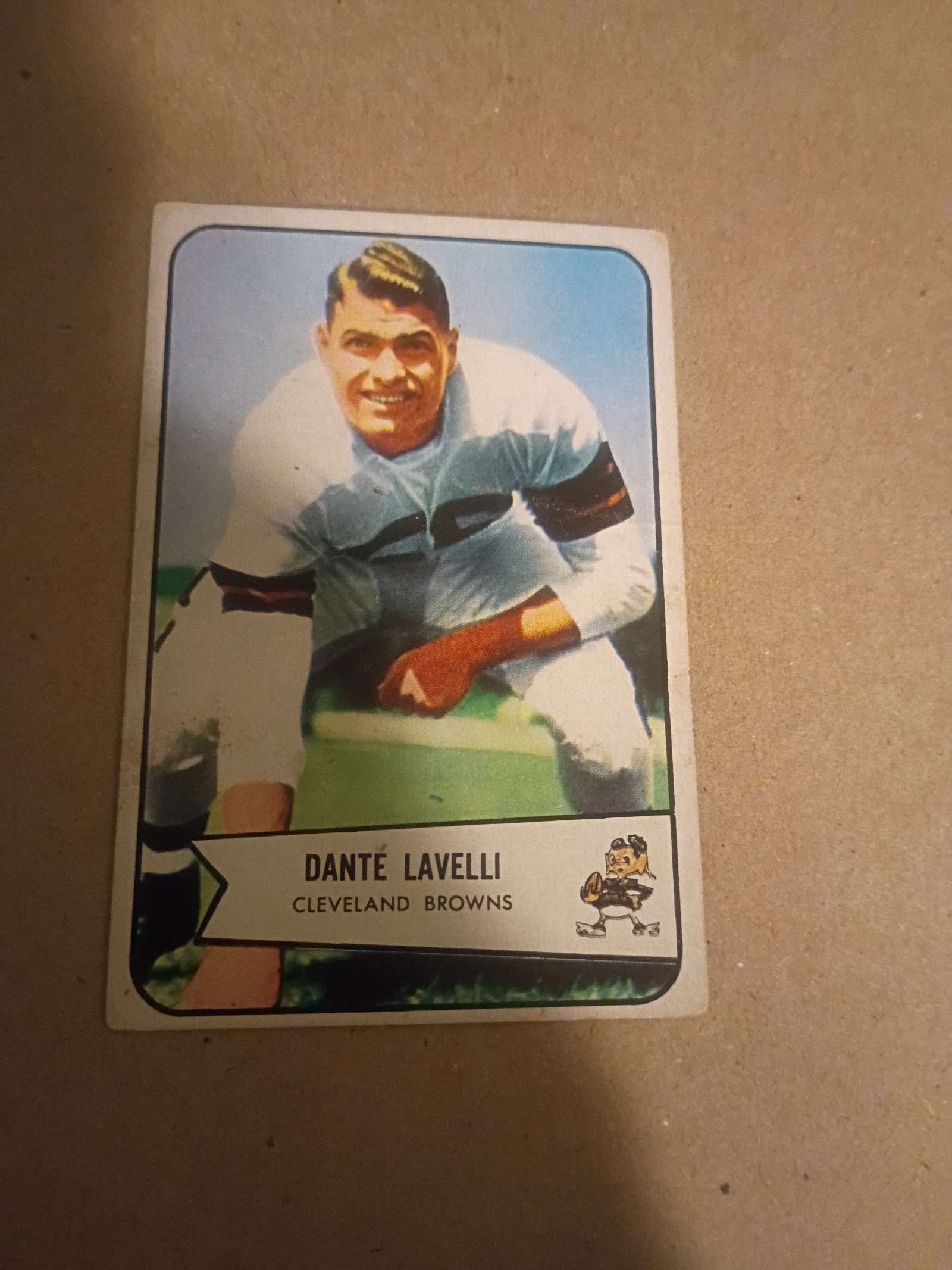 Dante lavelli 1954 Bowman football card Cleveland browns wr and end
