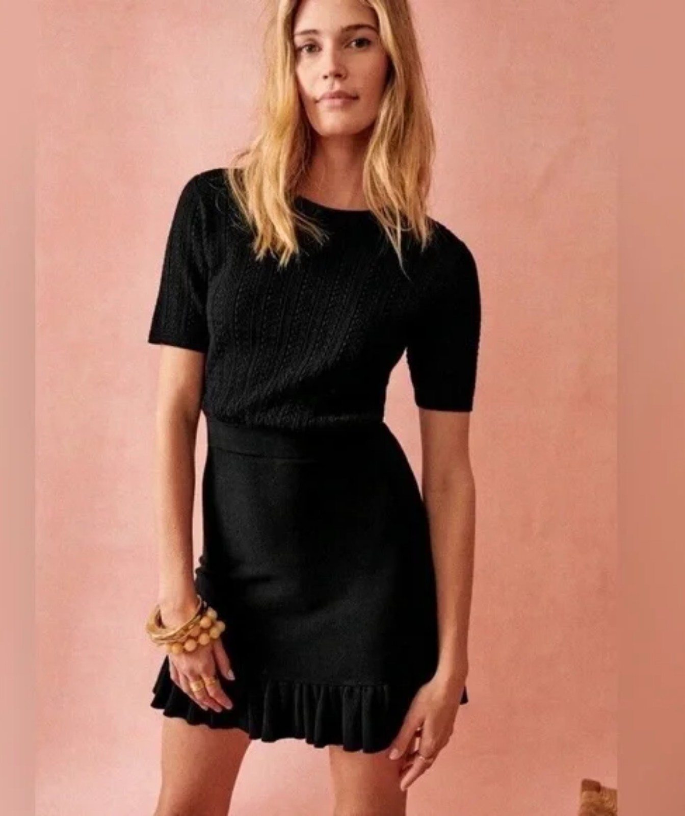Sezane Sinia dress in Black Size Medium
