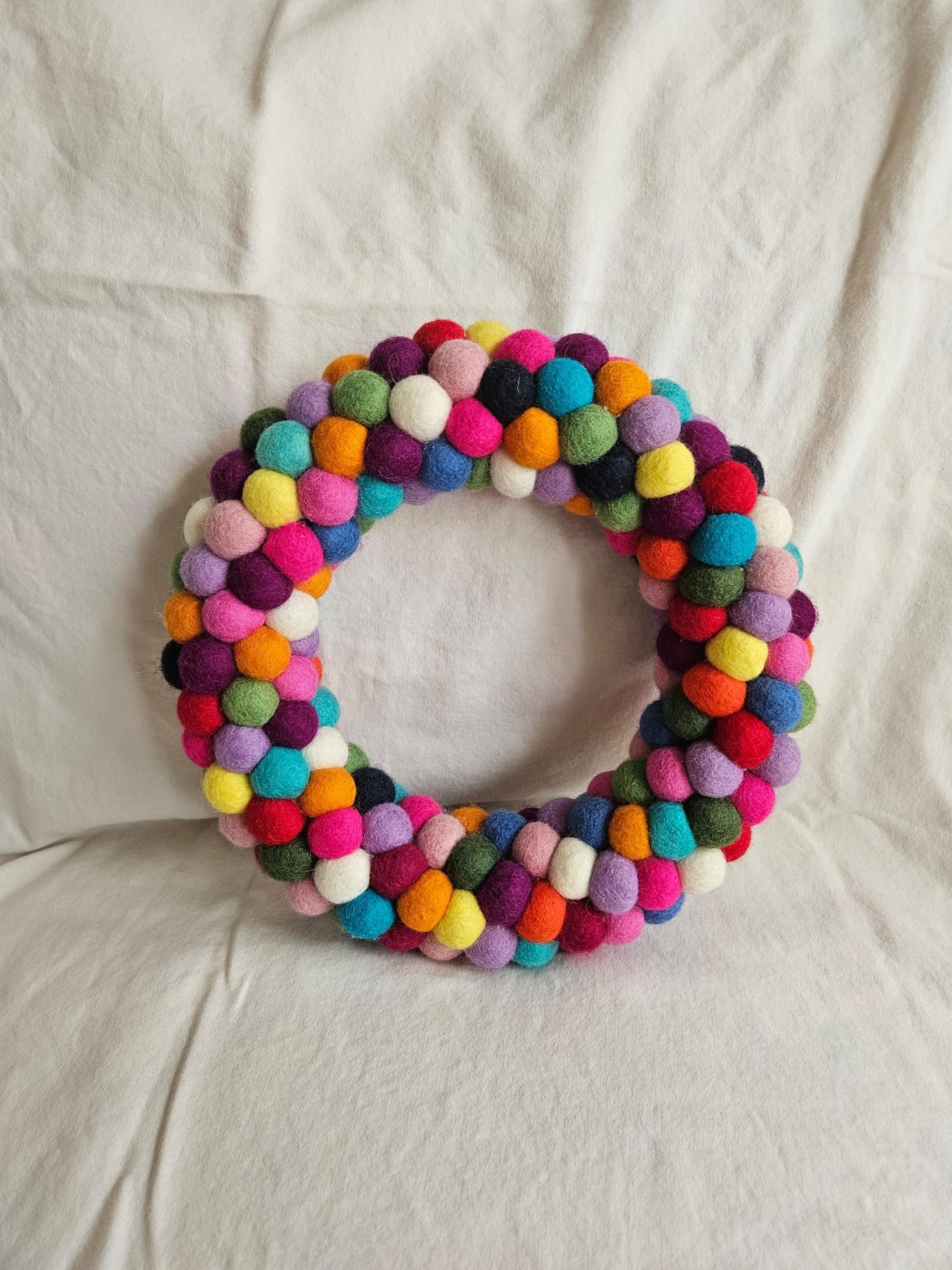 Trader Joe's multicolor wool wreath
