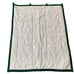 Checkerboard floral embroidered wall hanging pink green 27 x34