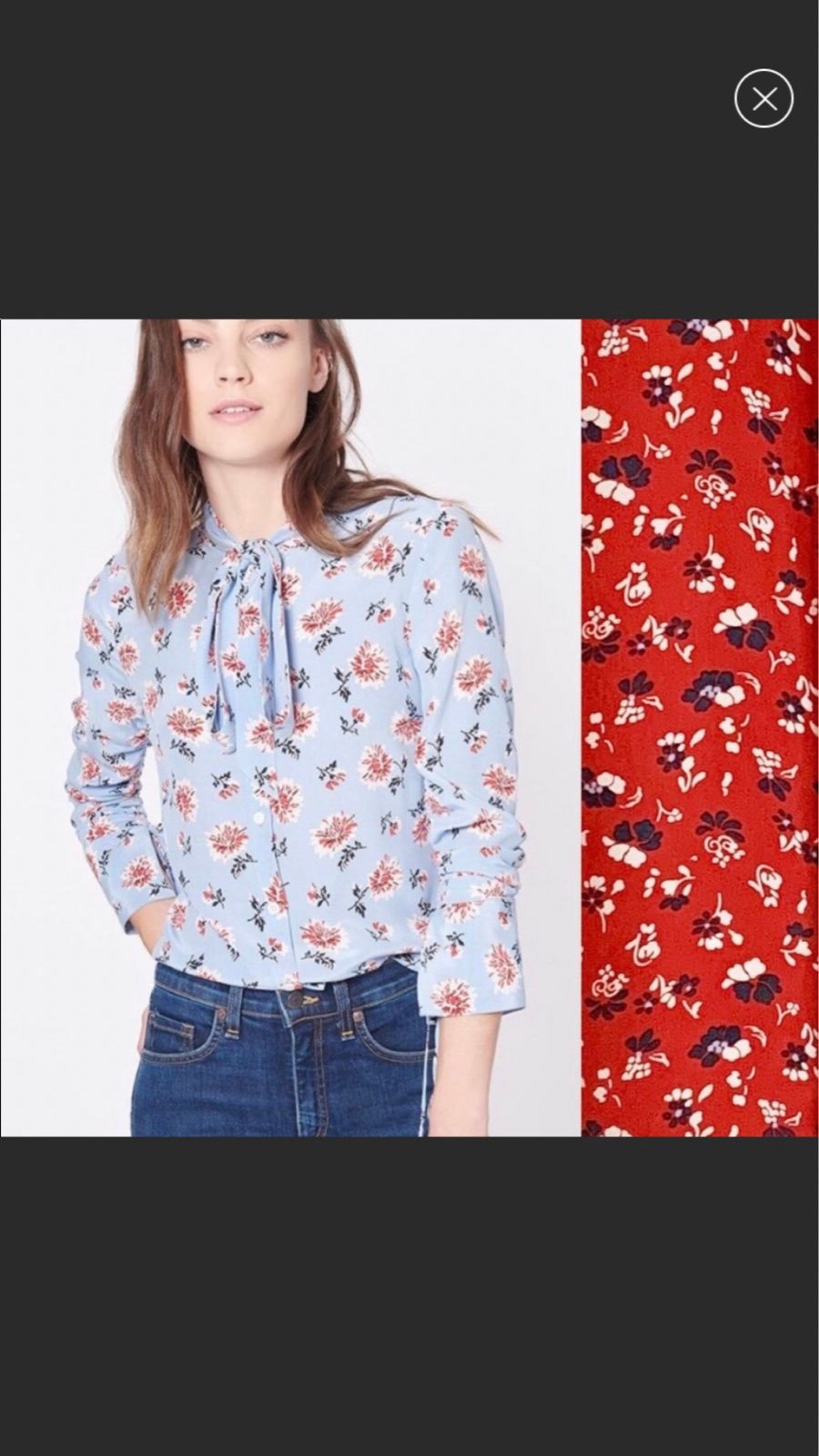 Veronica Beard Floral Silk Blouse size 0