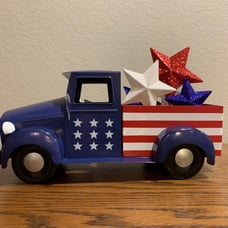 Patriotic Truck Decor