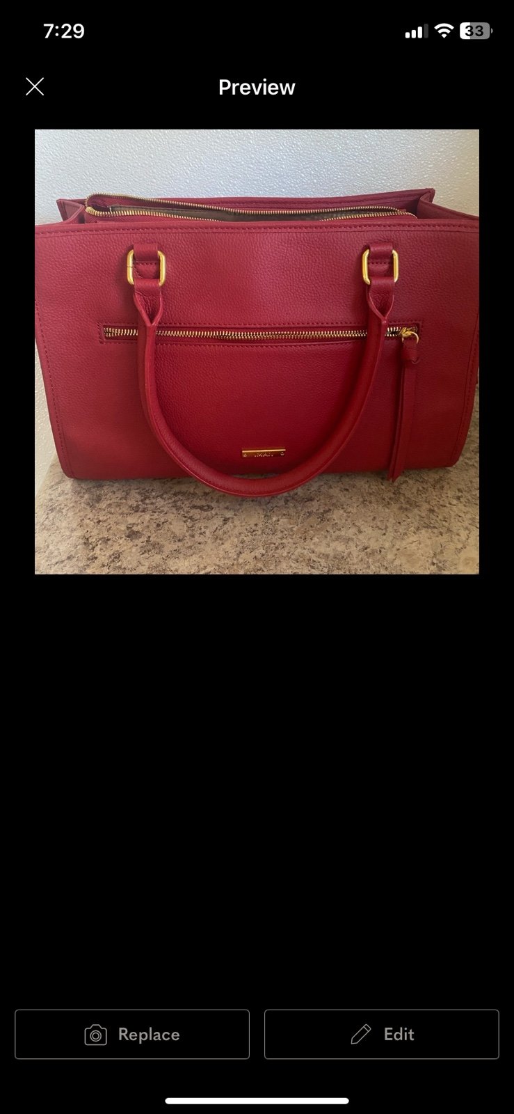 Red INMAN large satchel bag NWOT