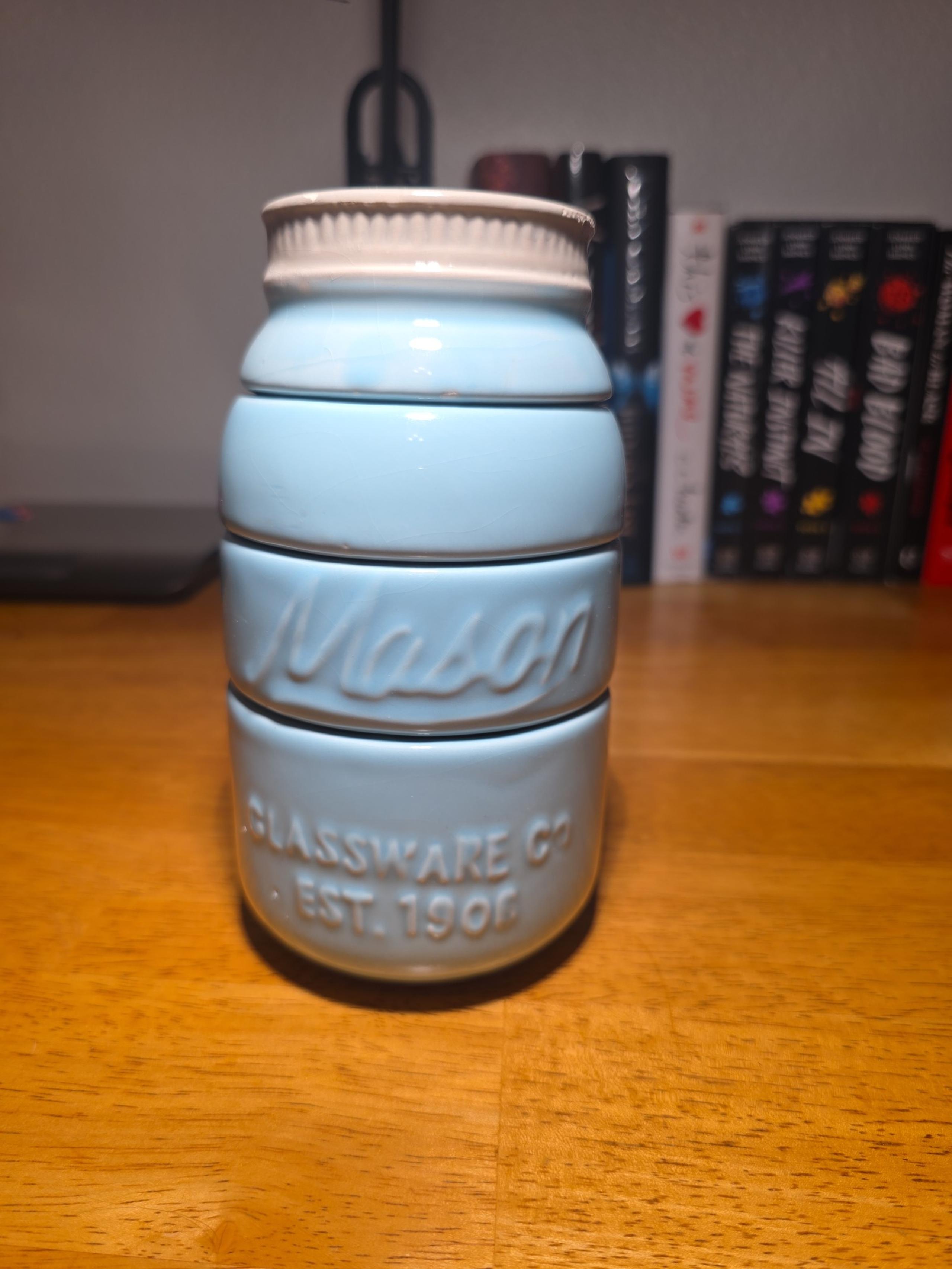 World Market Stackable Mason Jar Blue Measuring Cups set