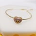 Swarovski heart-shaped pink diamond drop bracelet
