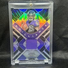 Lamar Jackson Spectra Brilliance /60 Jersey Patch Silver 2023 Panini Ravens NFL
