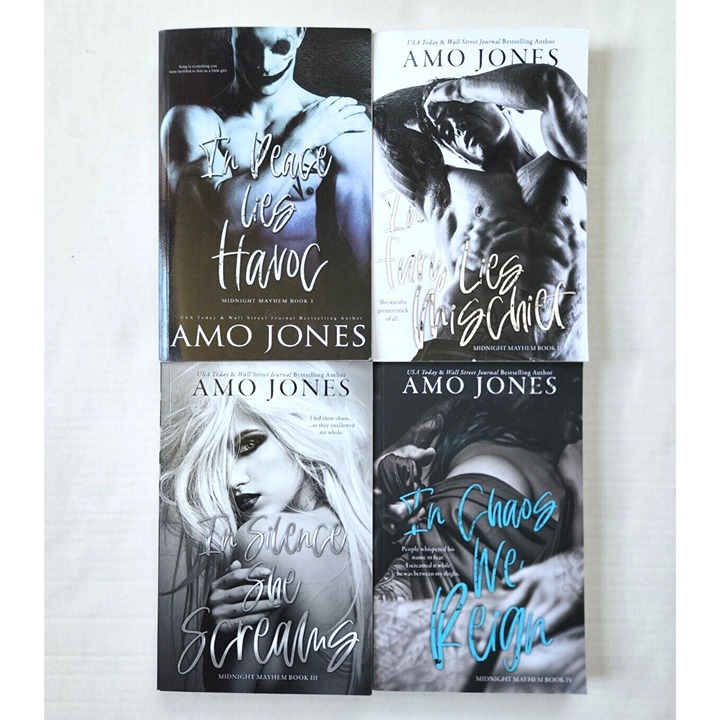 Amo Jones Midnight Mayhem Complete Book Series 1-4 Paperback 1st Print Original